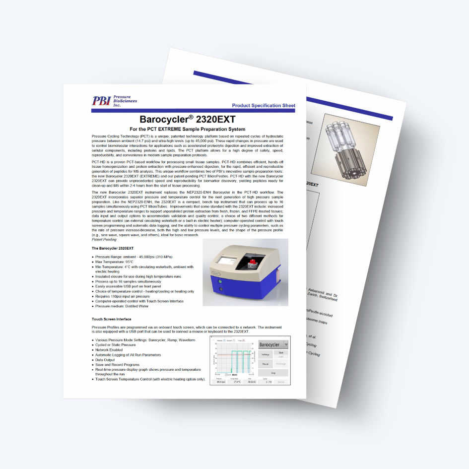 Barocycler® 2320EXT For the PCT EXTREME Sample Preparation System