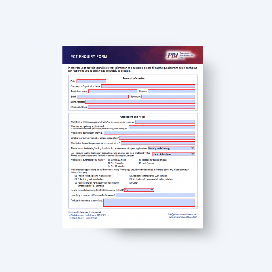 PCT Enquiry Form